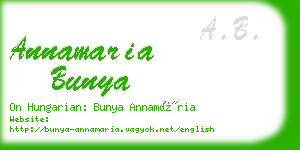 annamaria bunya business card